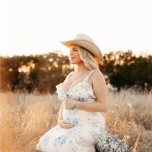 Floral Maxi Dress with Ruffle Details